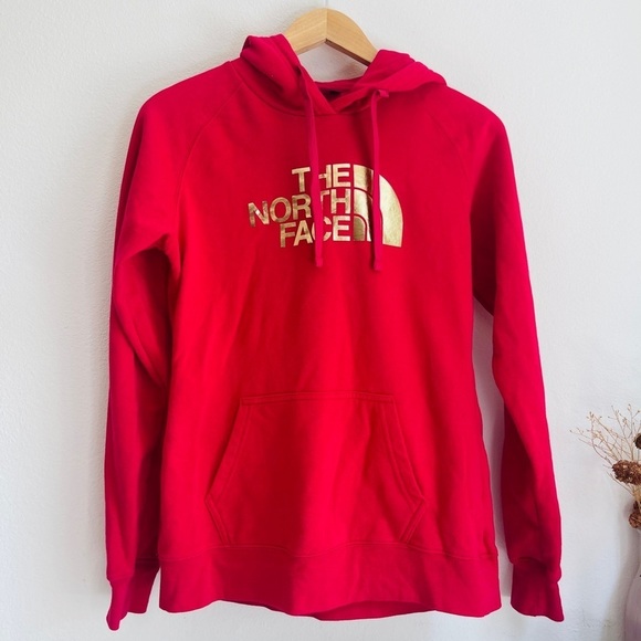 The North Face Pink and Gold Hoodie - Picture 2 of 5
